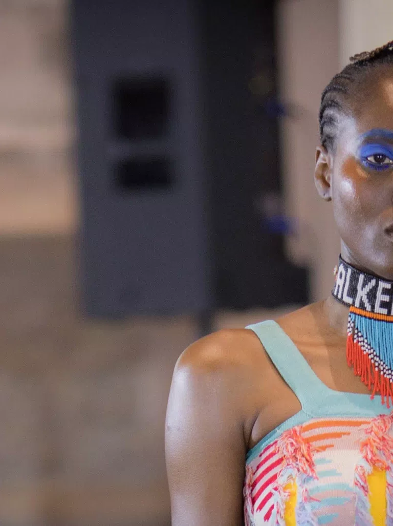 MAXHOSA AFRICA knitwear look Siyi Kulture collection Paris Fashion Week AW2026