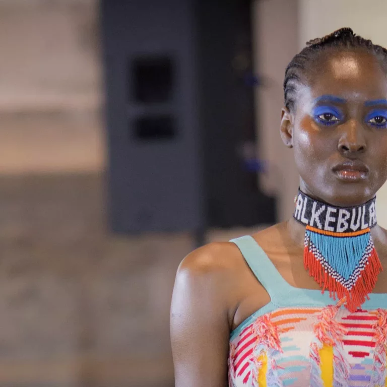 MAXHOSA AFRICA knitwear look Siyi Kulture collection Paris Fashion Week AW2026